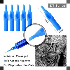 Listing 6 of 6 for 200PCS Mix Tattoo Tips Needles Cap Plastic Nozzles Tube Individually Wrapped