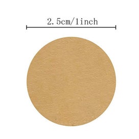 Listing 2 of 3 for 500Pcs Kraft Paper Stickers Round Blank Label Tag DIY Envelope Sealing Stickers