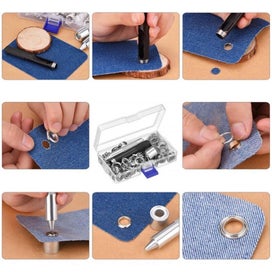 Listing 7 of 7 for Grommet Tool Kits 100 Sets Eyelets 12mm Inner Diameter Clothes Shoes Bag Leather