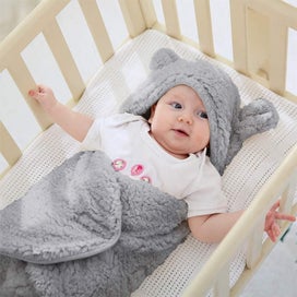 Listing 4 of 12 for Baby Swaddle Blanket Sleeping Wraps -Grey *Over Stocked*