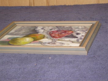 Listing 7 of 9 for ZL - Wineglass & Fruit Still Life - Original Painting