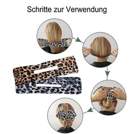Listing 2 of 5 for 4 Pcs Hair Bun Maker, Hair Bun Maker, French Twist Hairstyle Donut, Classic Mult