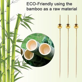 Listing 3 of 4 for 100 Piece Bamboo Cocktail Toothpicks Appetizers, Appetizer Food Picks Wedding Pa