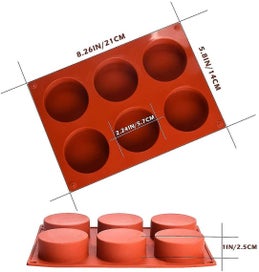 Listing 4 of 4 for 3-pack Chocolate Cake Cookie Mold 6-cavity Round Silicone Baking Molds