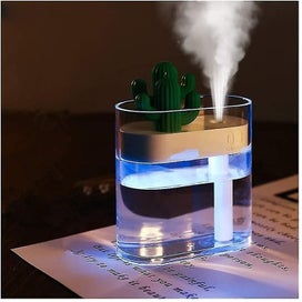 Listing 2 of 5 for Air Humidifier 160ml Air Humidifier Clear Cactus Color Light Usb Essential Oil D