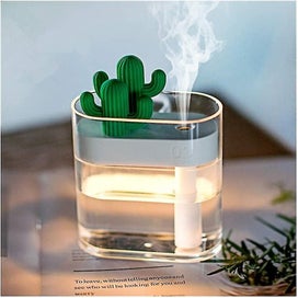 Listing 4 of 5 for Air Humidifier 160ml Air Humidifier Clear Cactus Color Light Usb Essential Oil D