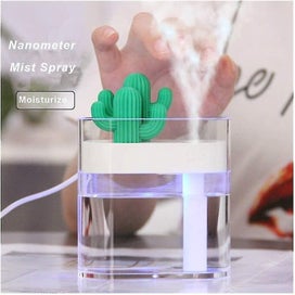 Listing 5 of 5 for Air Humidifier 160ml Air Humidifier Clear Cactus Color Light Usb Essential Oil D