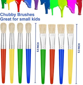 Listing 5 of 5 for 8pcs Paint Brushes For Kids, Children Paint Brushes Toddler Chubby Paint Brushes