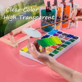 Listing 2 of 5 for Acrylic Artist Paint Palette 11.8 X 7.9 Inches/30 X 20 Cm Clear Oval Non-stick O