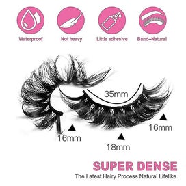 Listing 3 of 5 for Eyelashes Faux Lashes Wispy Fluffy Curly Effect Fake Eyelashes For Makeup Lash E