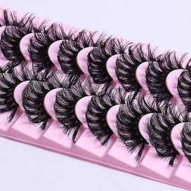 Listing 4 of 5 for Eyelashes Faux Lashes Wispy Fluffy Curly Effect Fake Eyelashes For Makeup Lash E