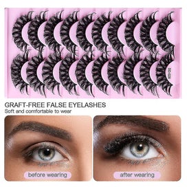 Listing 5 of 5 for Eyelashes Faux Lashes Wispy Fluffy Curly Effect Fake Eyelashes For Makeup Lash E