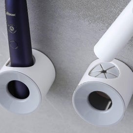 Listing 1 of 4 for Electric Toothbrush Holder For Bathroom, Wall Mounted For Shower Space-saving, B