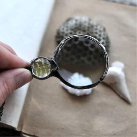 Listing 4 of 4 for Magnifying Glass Necklace Gift, Reading Magnifying Glass Pendant Necklace For El