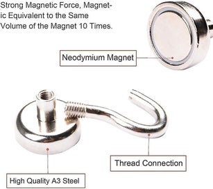 Listing 2 of 5 for Lot De 25 Crochet Magntique Crochet Aimants Nodyme Force Dattraction De 10 Kg