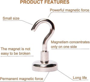 Listing 4 of 5 for Lot De 25 Crochet Magntique Crochet Aimants Nodyme Force Dattraction De 10 Kg