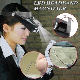 Listing 4 of 4 for Magnifying Lens With Magnifying Glass Hands-free Head Glasses Led