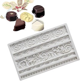 Listing 2 of 4 for Neepanda Diy Baroque Scroll Relief Cake Border Silicone Molds, Baroque Style Cur
