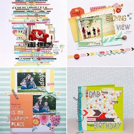 Listing 3 of 4 for Oriental Riverkit 24 Pieces Heilwiy Patterned Paper, Scrapbooking Paper, Ice And
