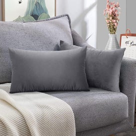 Listing 1 of 3 for Set Of 2 Pack Velvet Soft Solid Cushion Cover 40x40cm Cushion Cover Decorative S