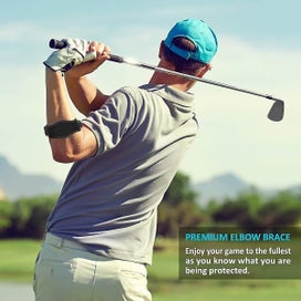 Listing 5 of 5 for Tennis Elbow Brace Support Strap, Heilwiy Golfers With Compression Pad Gift
