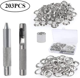 Listing 2 of 3 for Grommet Eyelets Kit, 100 Sets Eyelets 10mm Eyelets, Tarpaulin Repair Kit, With 3
