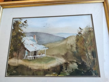 Listing 3 of 8 for Original Signed Vintage Watercolour by G Curle