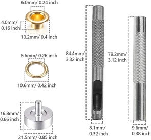 Listing 3 of 4 for Grommet Tool Kit, Grommet Eyelets Washers, Grommet Metal Eyelets Washers Kit, Ey