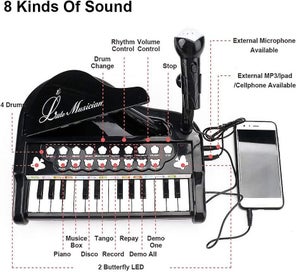 Listing 4 of 4 for Children's Piano Keyboard From 3, Piano Music Toy With Microphone