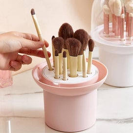 Listing 3 of 5 for Creative Make Up Brush Holders With Lid, Dustp-roof Makeup Brush Holder, Clear C