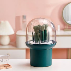 Listing 5 of 5 for Creative Make Up Brush Holders With Lid, Dustp-roof Makeup Brush Holder, Clear C