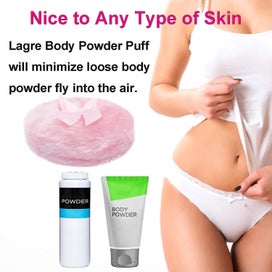 Listing 3 of 3 for Large Body Powder Puff, Soft And Furry Puff With Ribbon Handle, Suitable For Mos