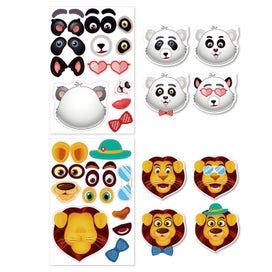 Listing 2 of 4 for Make A Face Sticker Sheets Animal For Kids Animal Face Changerpack Stickers