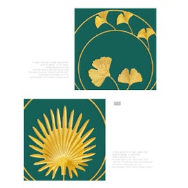 Listing 5 of 10 for NEW new 2Pcs Gold Metal Gingko Home Ornaments Wall Sculptures *Clearance*