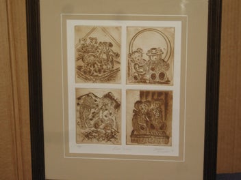 Listing 3 of 20 for Sharon Alderson - Bear Series - Four Individual Berr Drawings - Impressed Paper