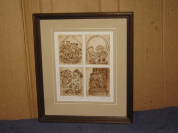 Listing 2 of 20 for Sharon Alderson - Bear Series - Four Individual Berr Drawings - Impressed Paper