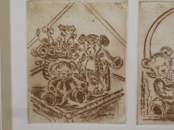 Listing 8 of 20 for Sharon Alderson - Bear Series - Four Individual Berr Drawings - Impressed Paper