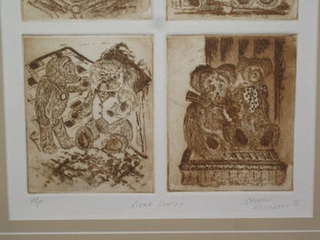 Listing 12 of 20 for Sharon Alderson - Bear Series - Four Individual Berr Drawings - Impressed Paper