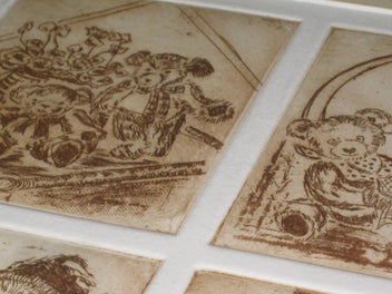 Listing 16 of 20 for Sharon Alderson - Bear Series - Four Individual Berr Drawings - Impressed Paper