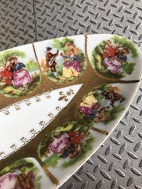 Listing 10 of 11 for SAJI Fine China - Limoges style long dish with gold gilding - Vintage