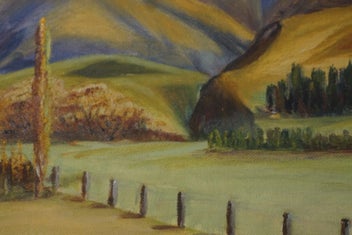 Listing 14 of 19 for N. Kempthorne 71 _________Landscape Painting. Hereford cattle. Wooden Gate.