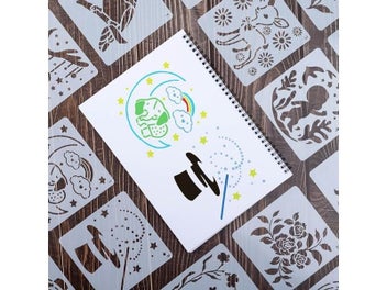 Listing 4 of 10 for BalleenShiny 10PCS/set Kids Painting Toys Stenciled Template DIY Scrapbooking