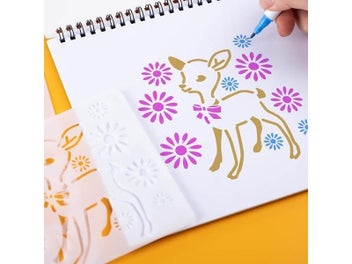 Listing 6 of 10 for BalleenShiny 10PCS/set Kids Painting Toys Stenciled Template DIY Scrapbooking