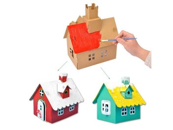 Listing 5 of 10 for Children Handmade DIY Painting Christmas Biscuit House Festival Decorations