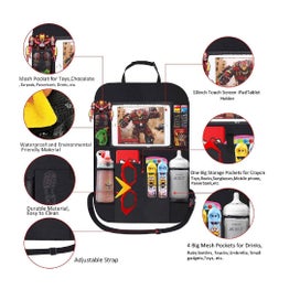 Listing 15 of 19 for Car Seat Organizer Storage Bag Pockets Snacks Drinks *Over Stocked*