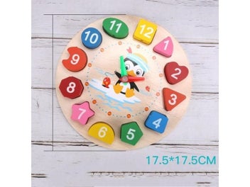 Listing 6 of 9 for 4 Styles Cartoon Animal Wooden Beaded Geometry Digital Clock Puzzles For
