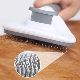 Listing 5 of 7 for Pet Hair Removal Brush Dog Hair Comb Stainless Steel Automatic Hair
