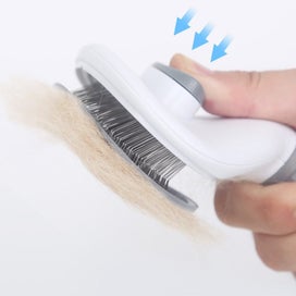 Listing 6 of 7 for Pet Hair Removal Brush Dog Hair Comb Stainless Steel Automatic Hair