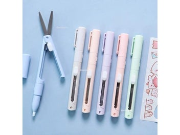 Listing 3 of 16 for 1pc Mini Portable Scissors Paper Cutter Knife 2 In 1 Multifunctional Pocket Pen
