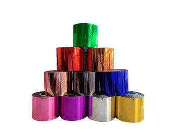 Listing 3 of 10 for 1 Roll 5cmx120M 10 Colors Hot Stamping Foil Heat Transfer Napkin Gilding PVC